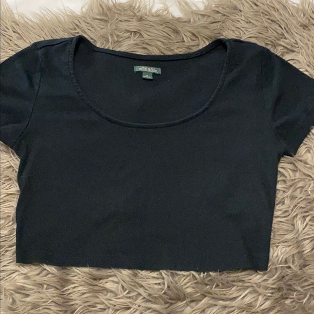Wild fable | cute cropped black tee
